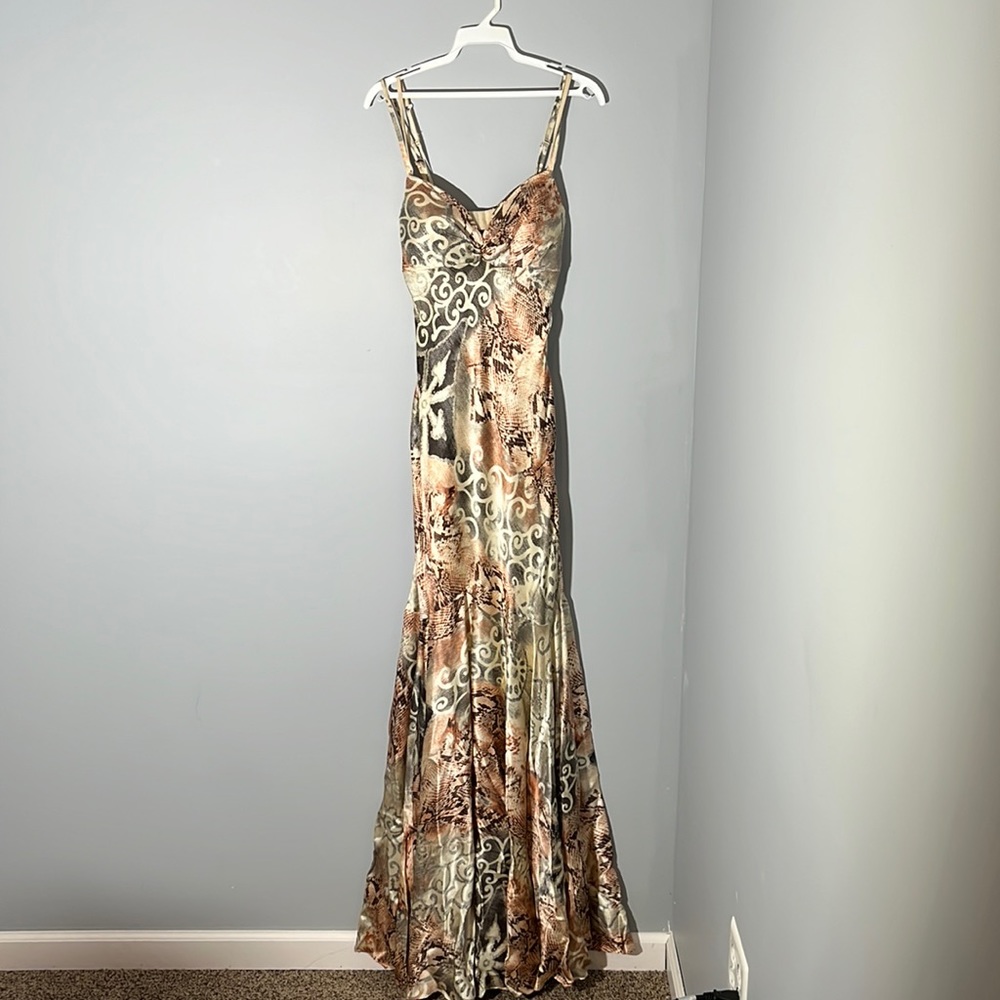 Mary L. Couture Silk Gown with built in bra - size 10